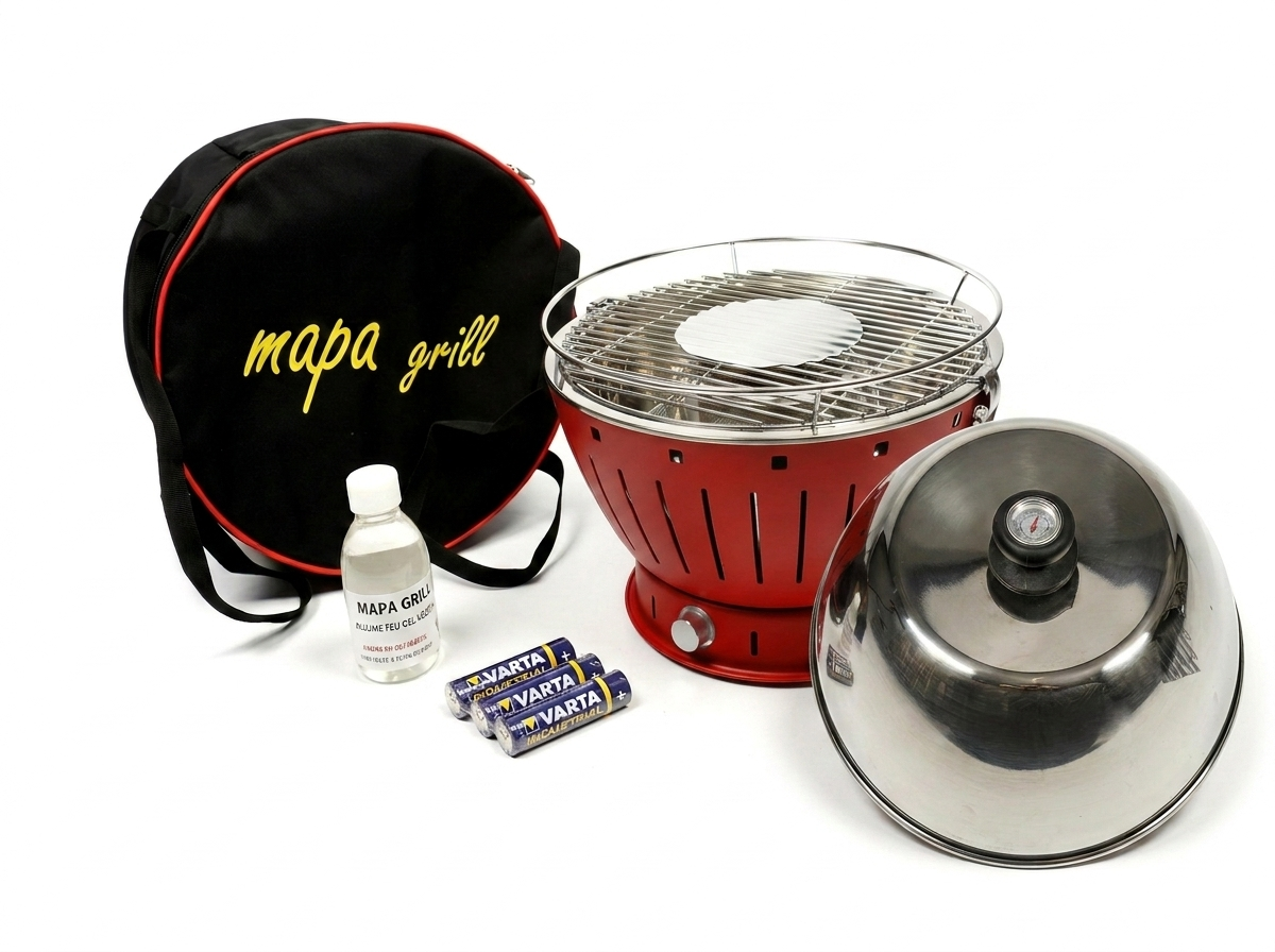 Barbecue (6 couleurs au choix)+ cloche + gel + pile + housse de transport