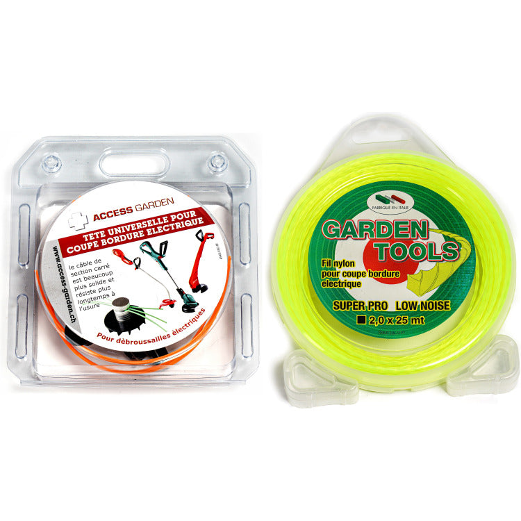 Tête pour coupe-bordures électrique + fil