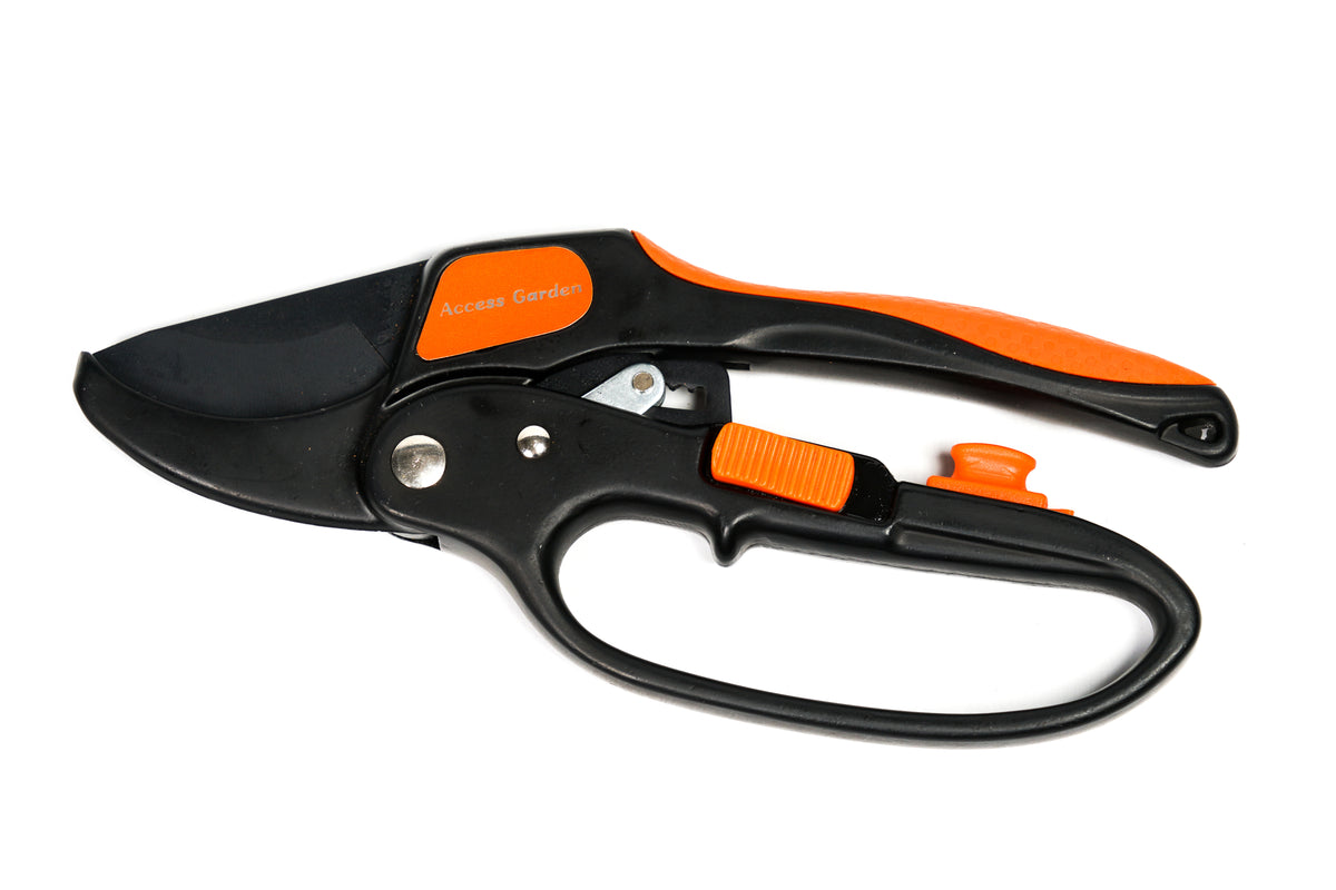 Sécateur à Crémaillère Access Garden - Force X5 - Lame Téflon - Pour Droitiers Et Gauchers